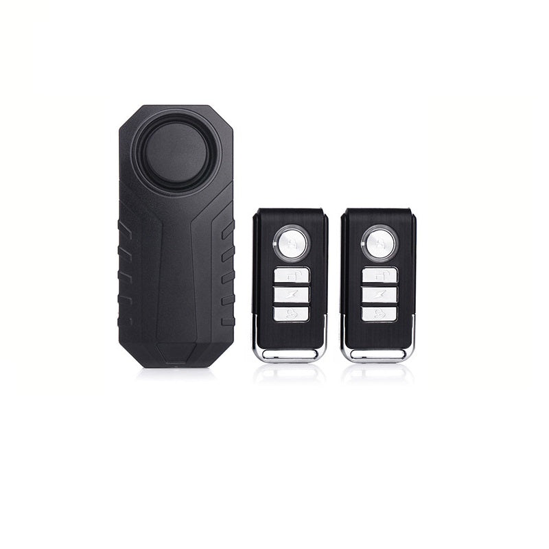 Wireless Remote Control Bicycle Vibration Alarm | 113dB Loud Anti-Theft Security Alert 1 Alarm + 2 Remote