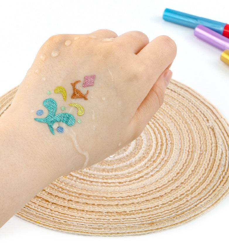 12-Color Body Paint Brush Skin Markers Face & Body Art Pens