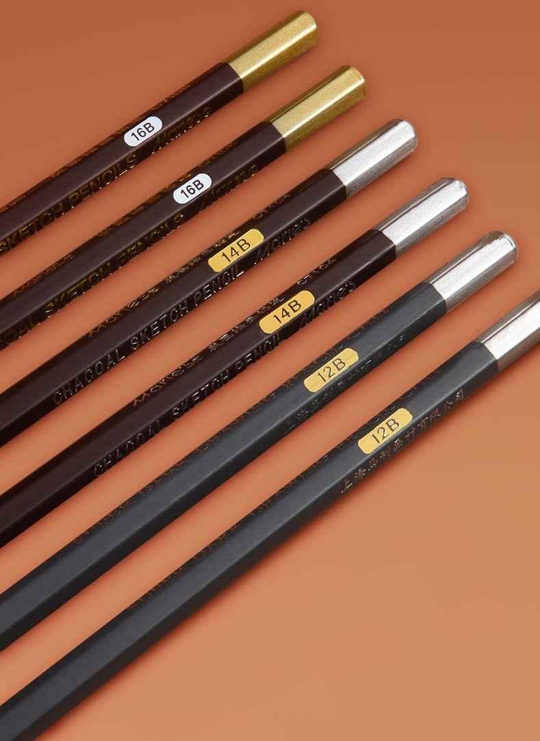 Maries 12-pack kolpennor Pitt Graphite Matt 12B/14B/16B