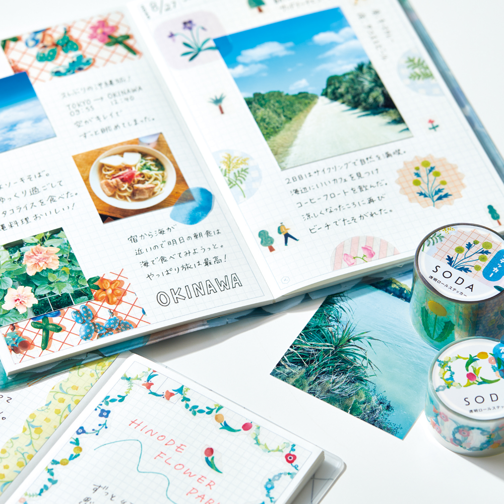 KING JIM SODA Transparent Masking Tape Glitter