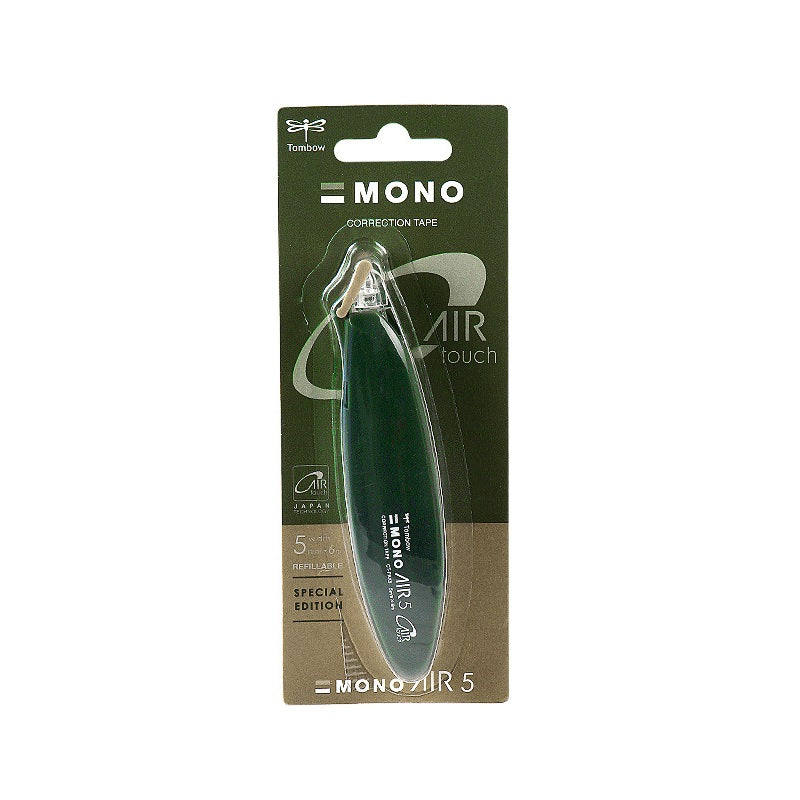 Tombow Mono Air 5 Cinta correctora estilo bolígrafo retro 5 mm, paquete de 2