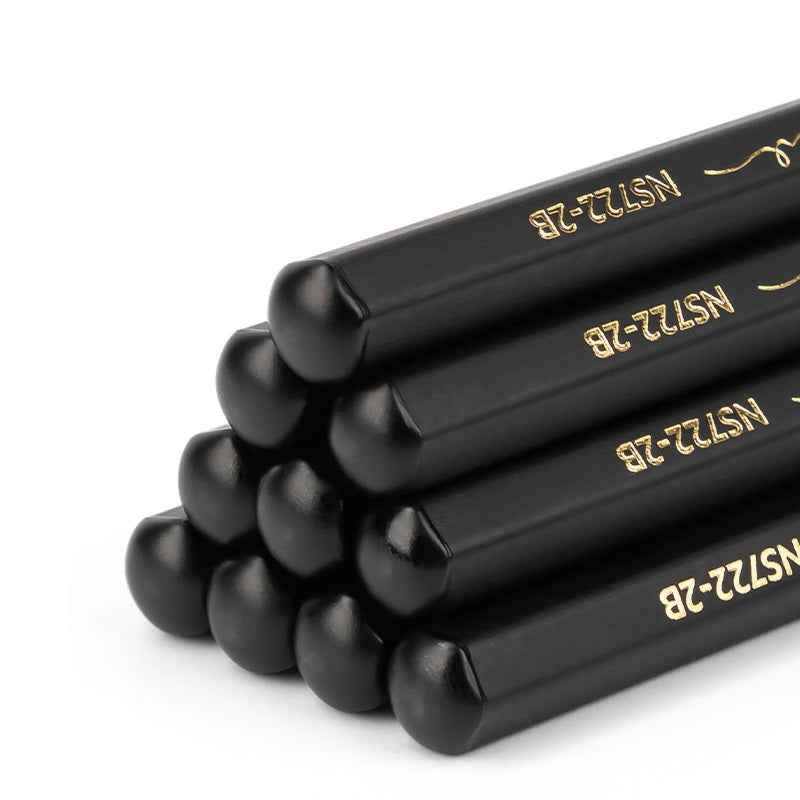 DELI 2B HB Lot de 30 crayons d'école en graphite avec étui en bois noir