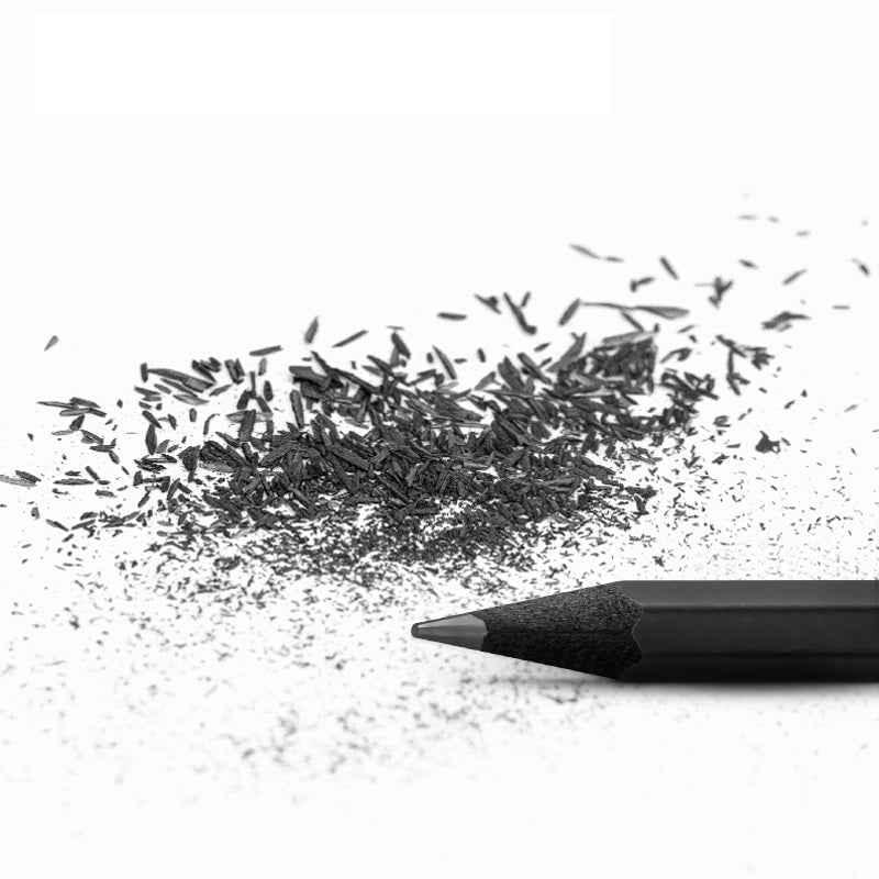 DELI 2B HB Lot de 30 crayons d'école en graphite avec étui en bois noir