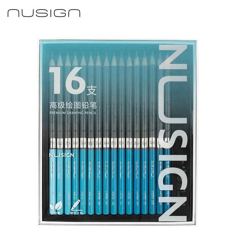 DELI Nusign NS732 Professional Drawing Sketching Pencil Set 16 Pieces