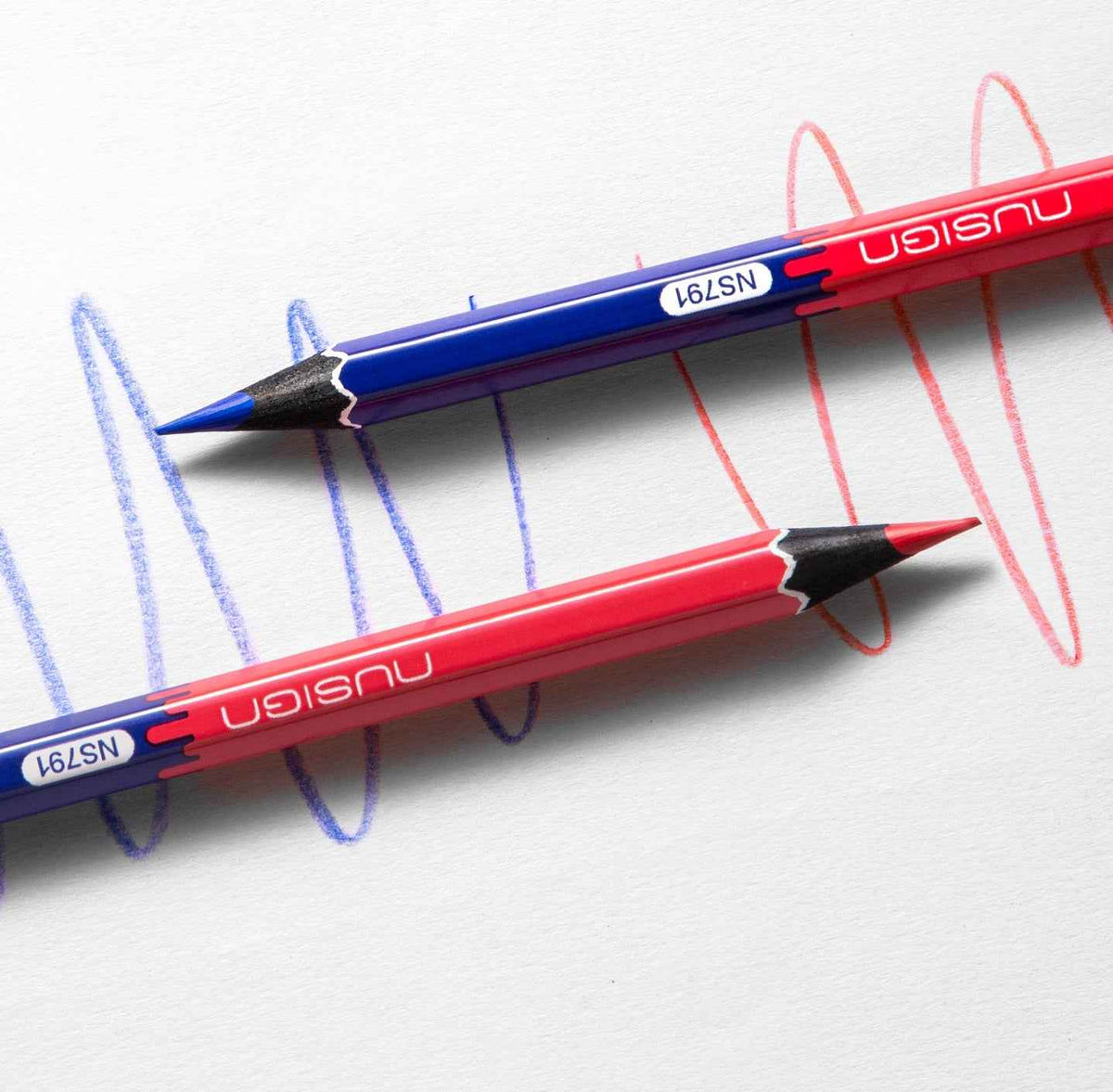 DELI Nusign NS791 Black Wood HB Pencils,20pcs Black + 4pcs Red Blue