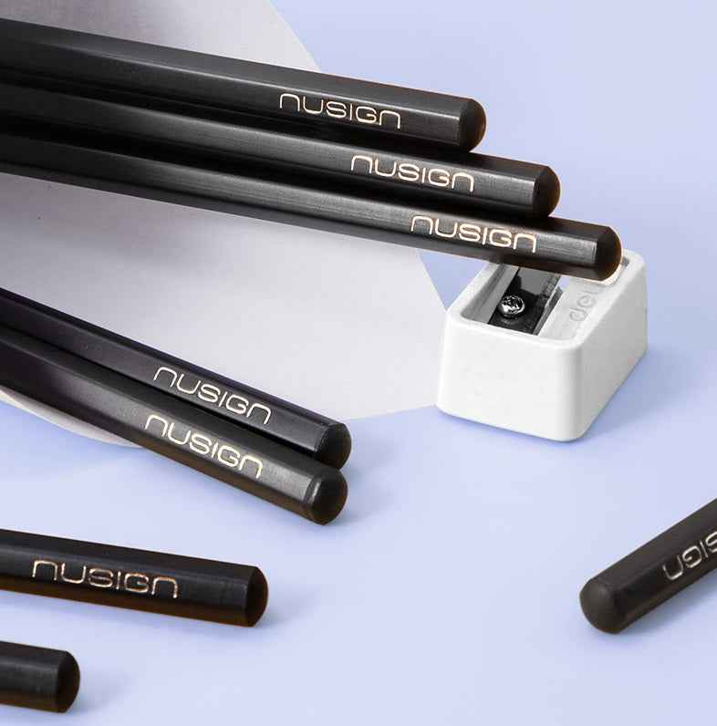 DELI Nusign NS791 Black Wood HB Pencils,20pcs Black + 4pcs Red Blue