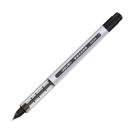 DELI S656 Rollerball Pens 12 Pack Black Red Blue Liquid Ink 0.5mm Fine Point
