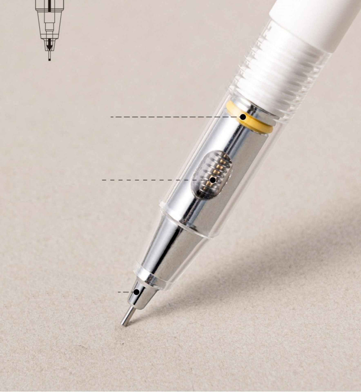 DELI SH985 Automatic Mechanical Pencil 0.5mm Black/White 2 Pack