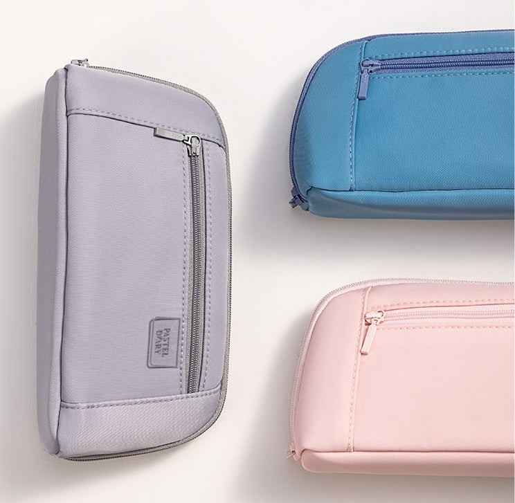 DELI Pastel Diary Shell Shape Pencil Case Pen Bag
