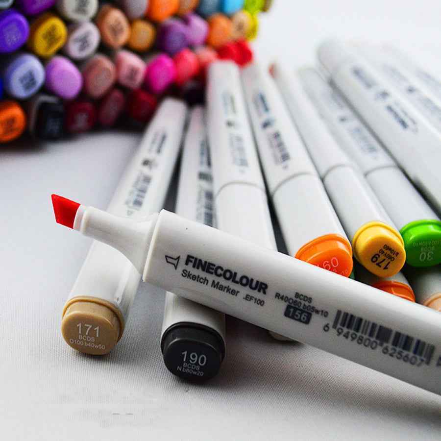 FINECOLOUR EF100 Skin Tone Alcohol Marker Set 12/24/36 Colors
