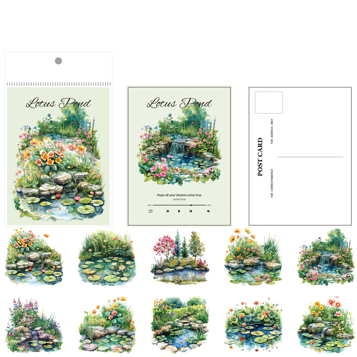 "Floral Springtime" PET Sticker Set 120 Sheets for DIY Projects & Crafting