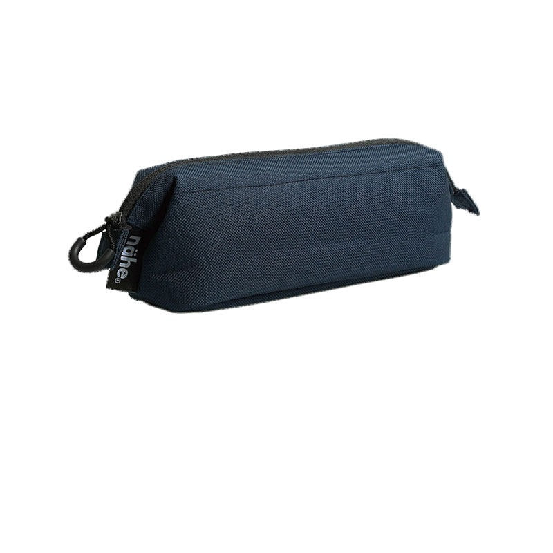 HIGHTIDE Nahe Soft Polyester Pen Case | W250 x H75 x D65mm | Japanese Stationery Pouch Navy