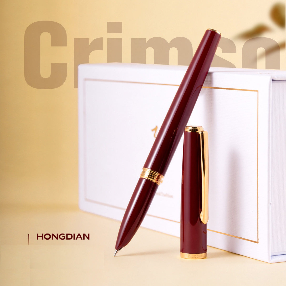 HONGDIAN 930 Vintage Hooded Nib Fountain Pen | 0.4mm | Converter & Cartridge Red