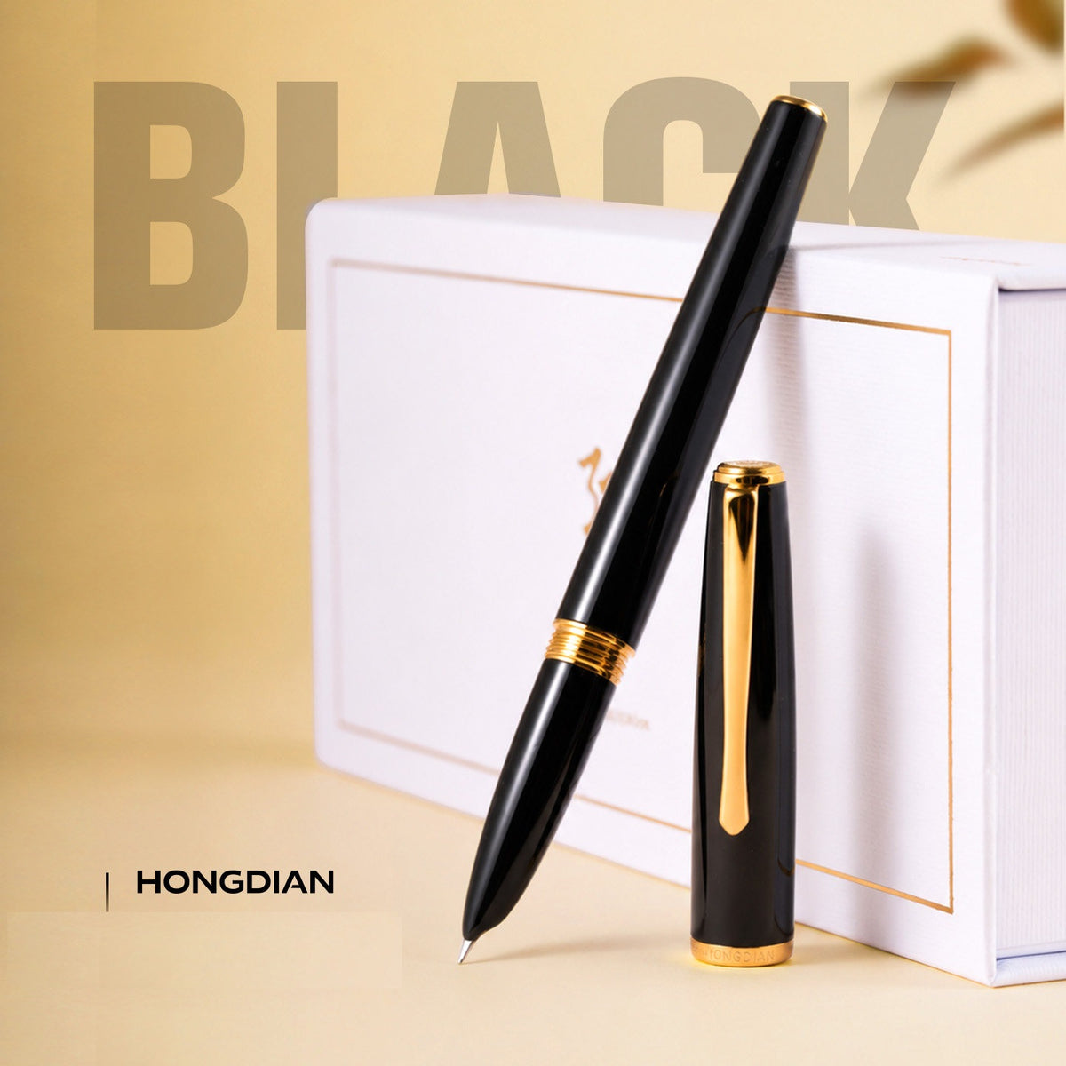 HONGDIAN 930 Vintage Hooded Nib Fountain Pen | 0.4mm | Converter & Cartridge Black