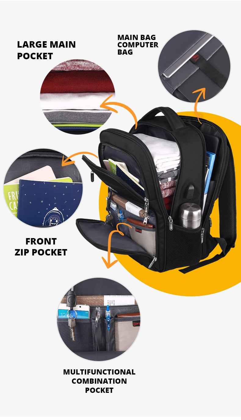 Laptop Backpack for Men,Stylish College Bookbag for 15.6 Inch Laptop