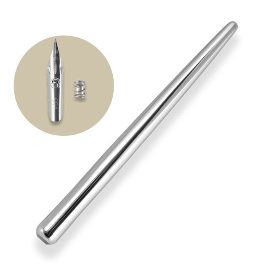 IdeaPlus Aluminum Straight Dip Pen – Precision Inking Pen for Illustration, Comic Art & Watercolor Lettering Bright