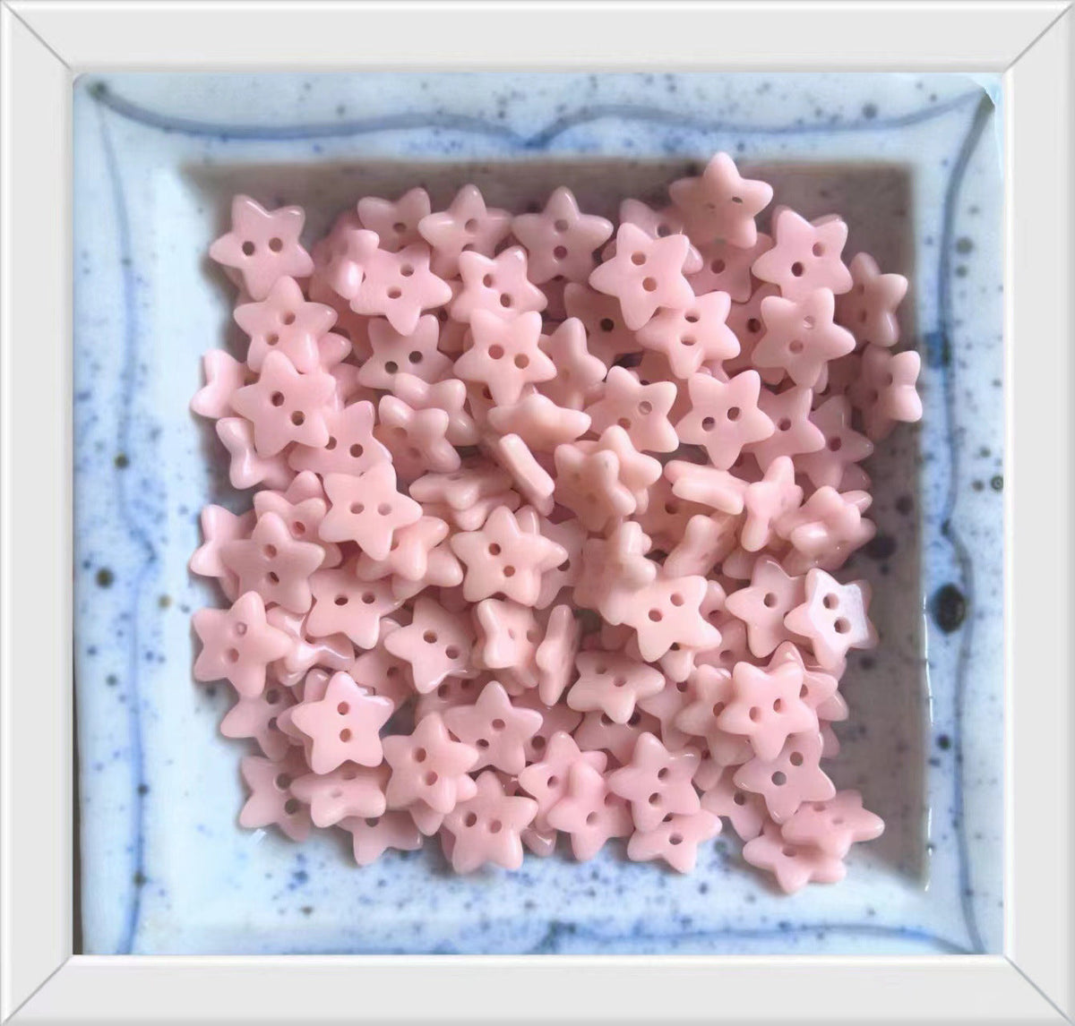 Star Ceramic Buttons for Children's Clothing,50pcs Pink