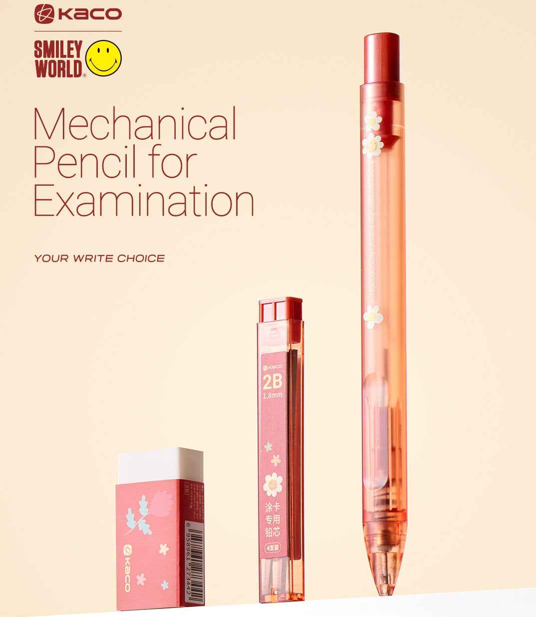 KACO SMILEY WORLD Mechanical Pencil 1.8mm for Examination