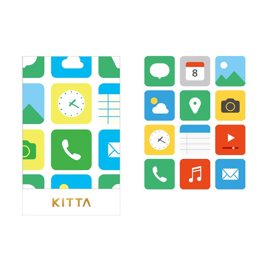 KING JIM KITTA Portable Clear Sticker - Icon Type KITT022 Theme