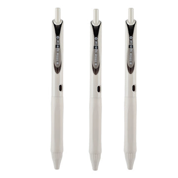 KOKUYO A Little Special viviDRY Quick-Dry Retractable Gel Pen | 0.5mm Black Ink | Vintage Barrel | Set of 3 Beige