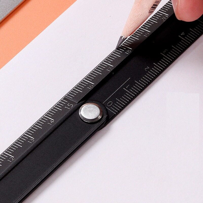 KOKUYO Urban Monochrome Aluminum Folding Ruler, 15–30 cm