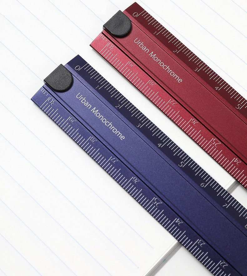 KOKUYO Urban Monochrome Aluminum Folding Ruler, 15–30 cm