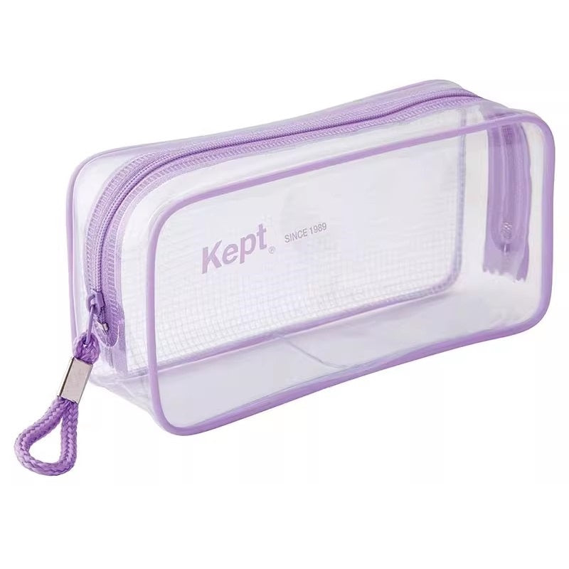 Kept Raymay Fujii Pencil Case, Clear Pen Pouch Purple