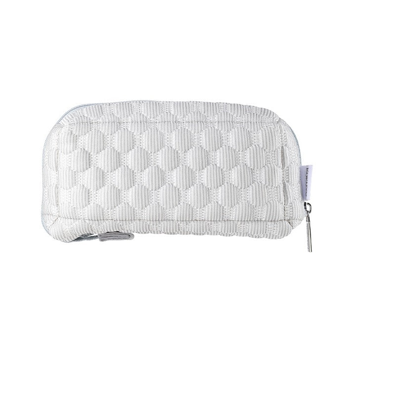 Kokuyo Campus Cool Pillow Pouch — Soft Large Pencil Case & Makeup Bag Light Grey