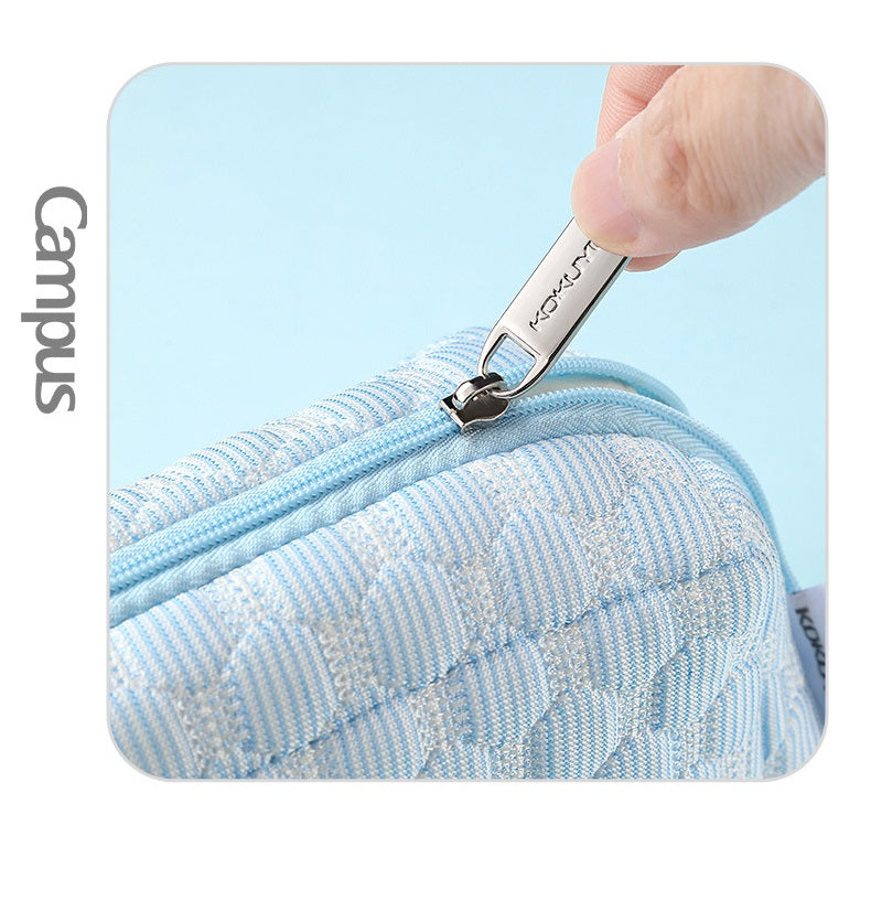 Kokuyo Campus Cool Pillow Pouch — Soft Large Pencil Case & Makeup Bag
