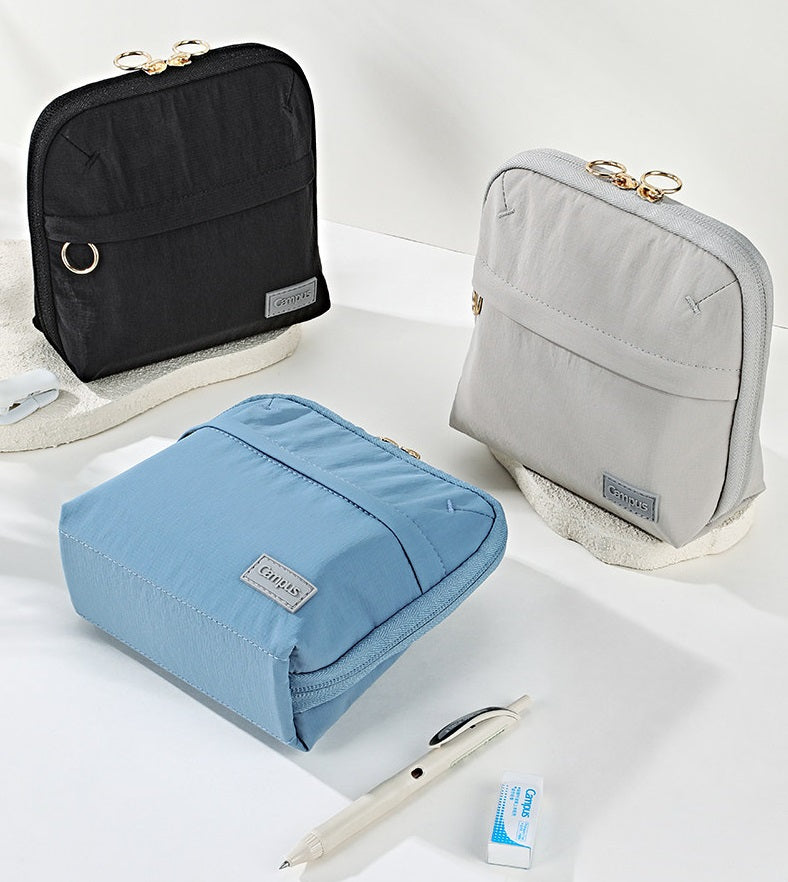 Kokuyo Campus Shell Pouch — Large Capacity Pencil Case & Makeup Bag