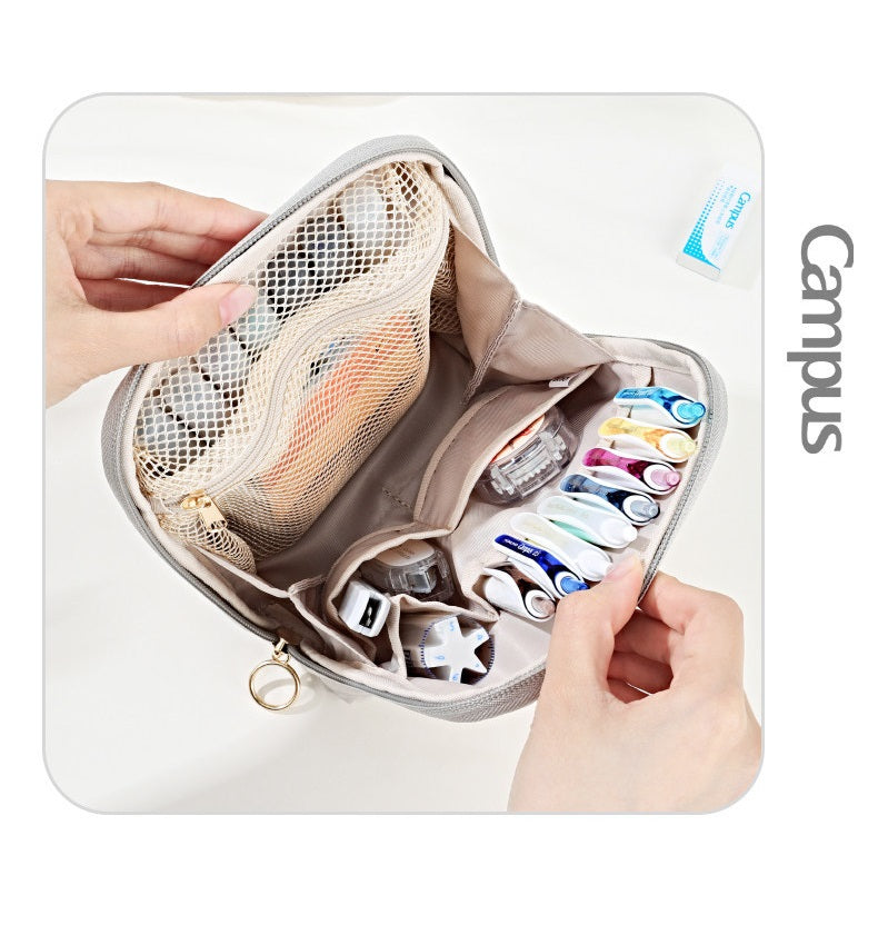 Kokuyo Campus Shell Pouch — Large Capacity Pencil Case & Makeup Bag