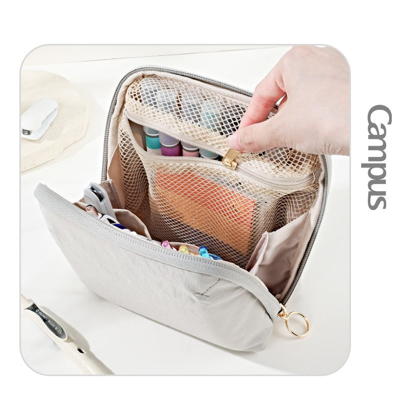Kokuyo Campus Shell Pouch — Large Capacity Pencil Case & Makeup Bag