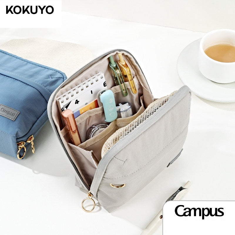 Kokuyo Campus Shell Pouch — Large Capacity Pencil Case & Makeup Bag