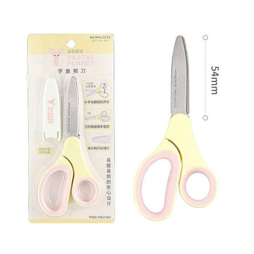 Kokuyo Pastel Planet Kids Safety Scissors for School Craft Projects