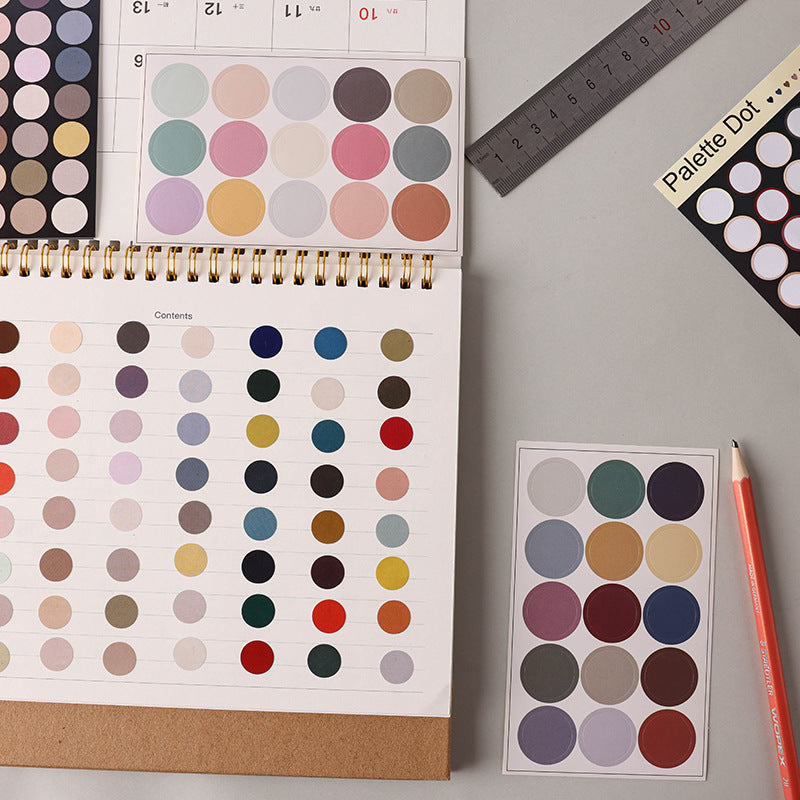 3200 Pieces Morandi Colored Dot Stickers 1/2 Inch Round