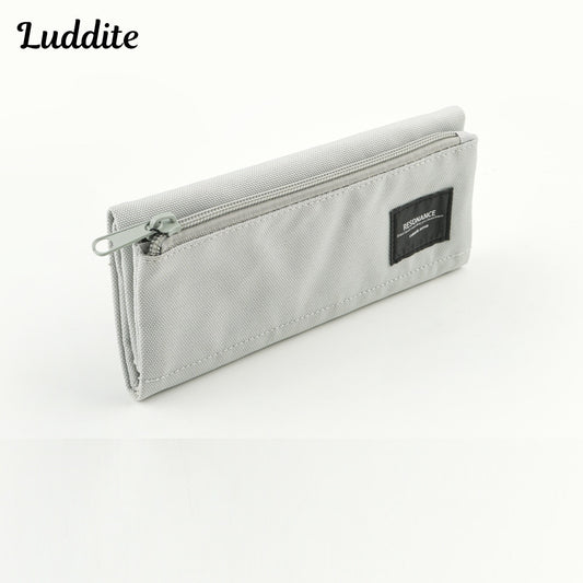 Luddite Resonance Tri-Fold Polyester Pen Case Grey