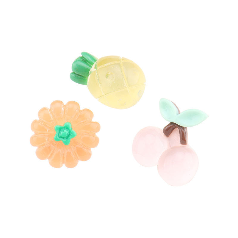 6 Styles Colorful Fruits Vegetables Plastic Buttons for Kids' Clothing 30 Pack