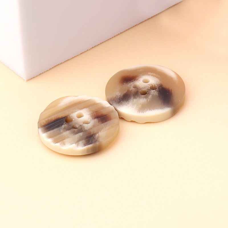 15-30mm Black, Beige, Brown Round 4-Hole Resin Buttons for Men's Suits 30pcs Beige