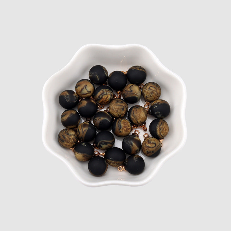9mm Resin Bead Buttons for Women's Shirts Chiffon Tops Cheongsam 40pcs Dark Brown