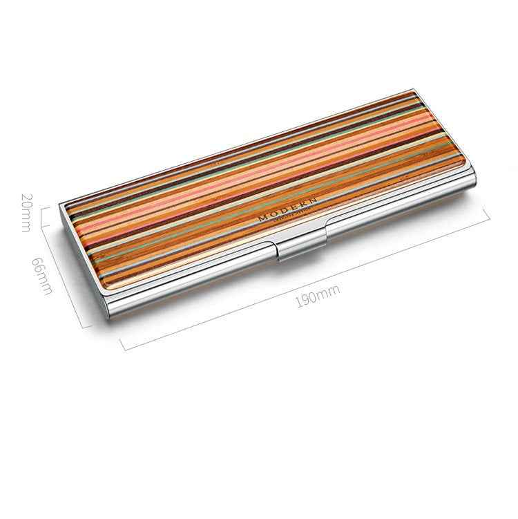 MODERN Stainless Steel Hand-Polished Mirror Pencil Case