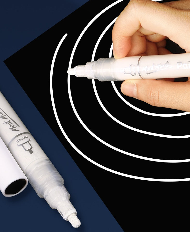 Mont Marte acryl witte verfpennen - 4 stuks