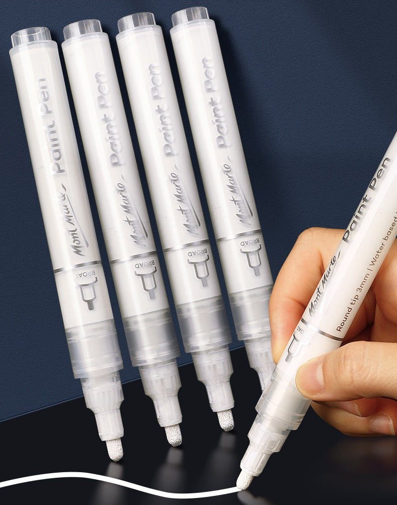 Mont Marte acryl witte verfpennen - 4 stuks