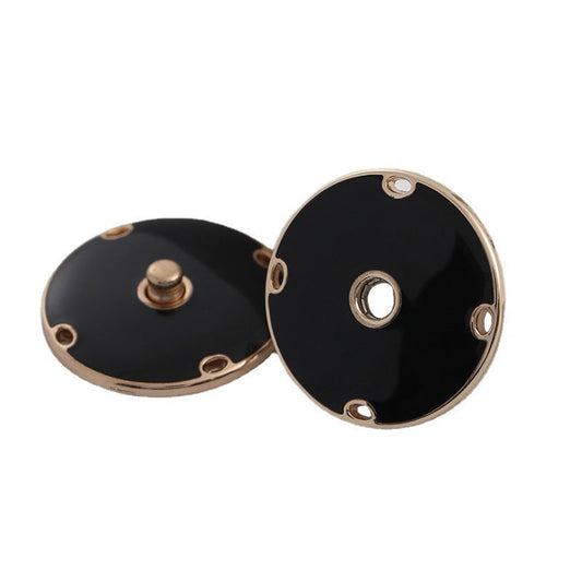 Black White Pink Ladies' Invisible Fashion Metal Snap Buttons 8pcs