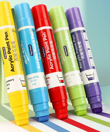 Mont Marte 15mm Wide Flat Tip Acrylic Paint Marker | Set of 2