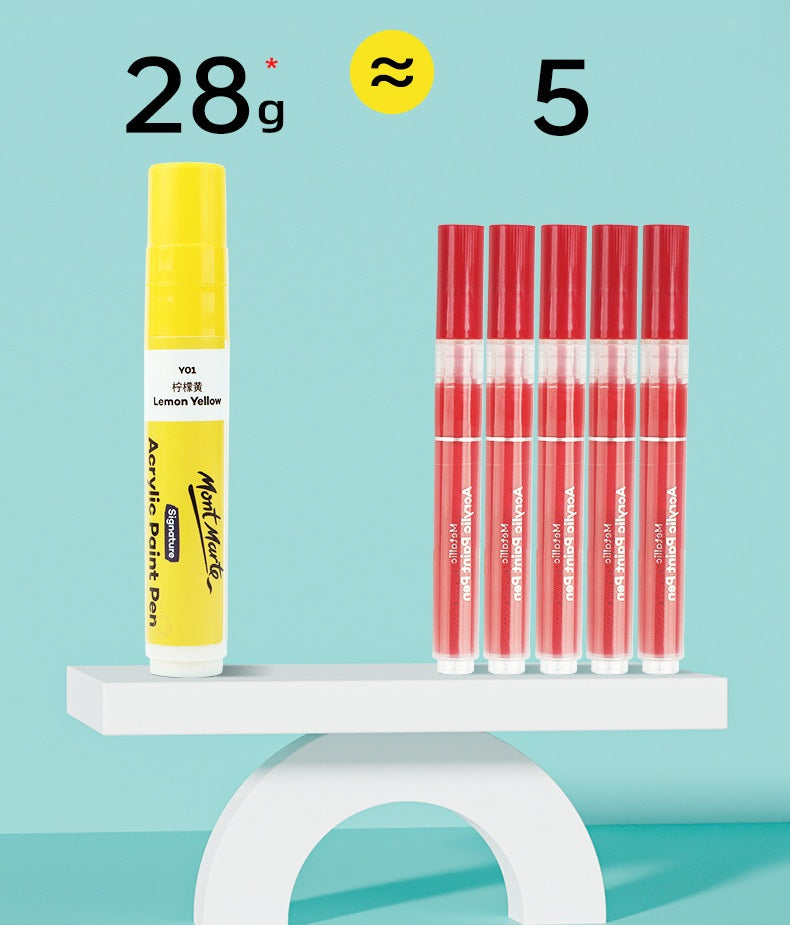 Mont Marte 15mm Wide Flat Tip Acrylic Paint Marker | Set of 2