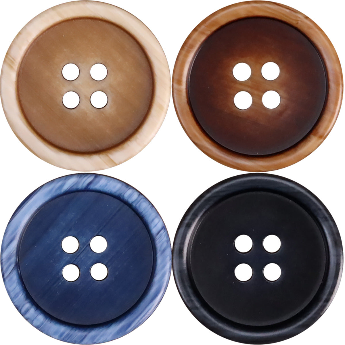 15-25mm Resin Double-Sided Buttons for Men's Workwear Jacket 50 Pack