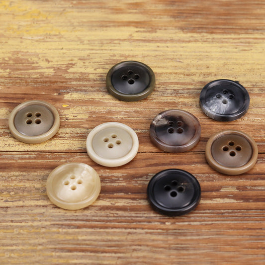 Black Khaki Beige Urea Buttons for Men's Jackets 30 Pack