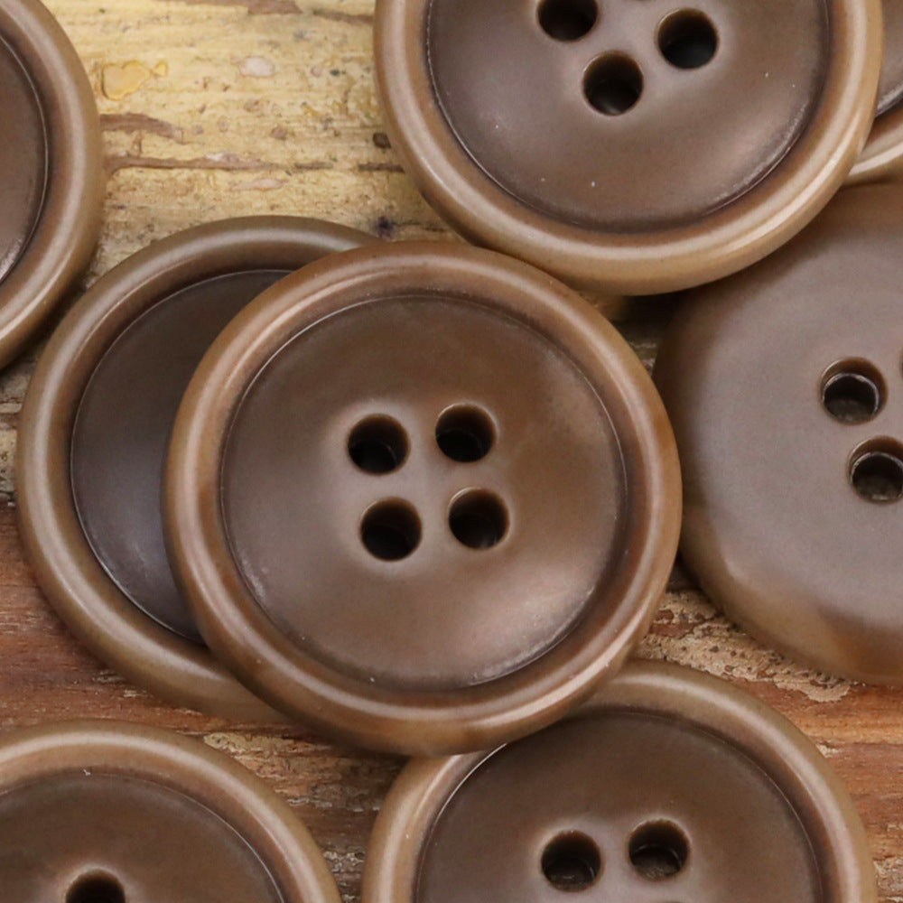 Black Khaki Beige Urea Buttons for Men's Jackets 30 Pack Brown