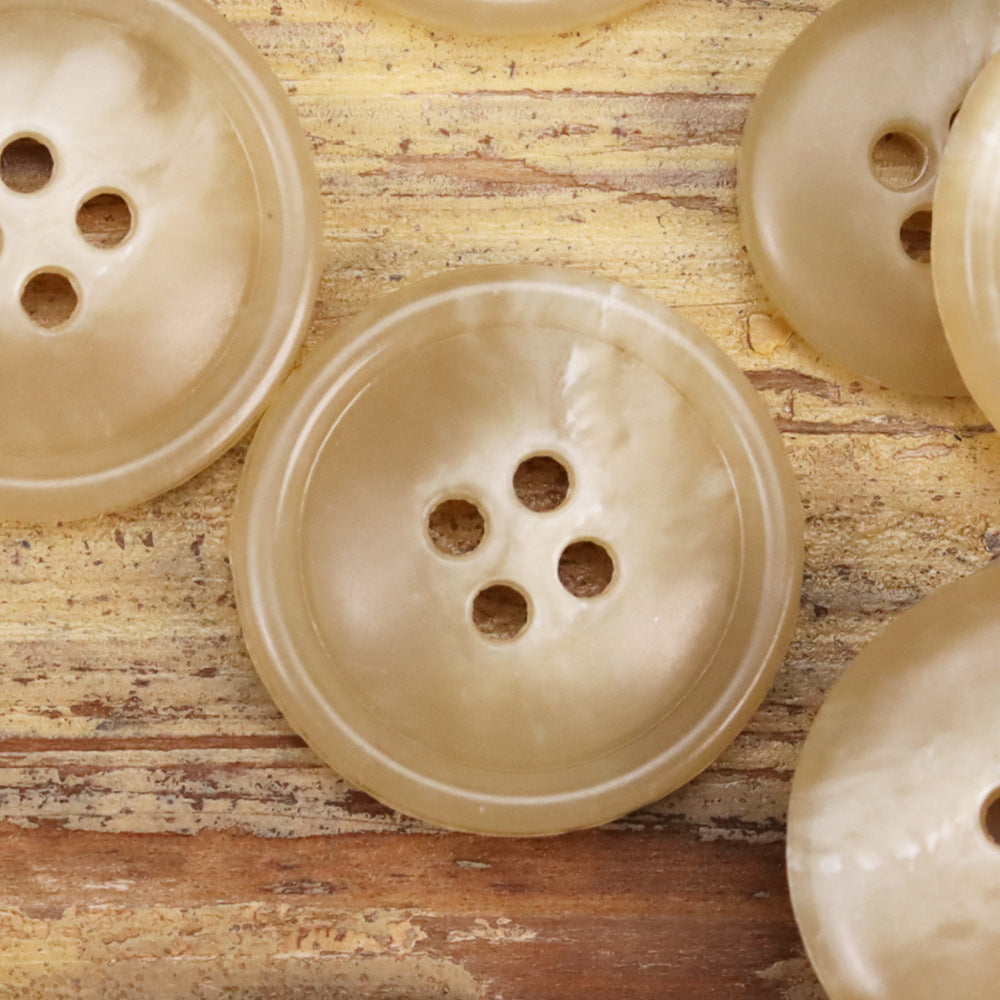 Black Khaki Beige Urea Buttons for Men's Jackets 30 Pack Beige Yellow