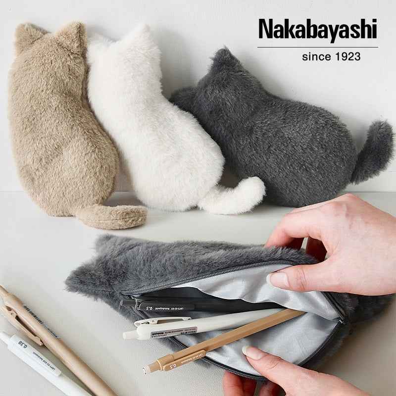 Nakabayashi Nekonose Cat-Shaped Pencil Case Pouch